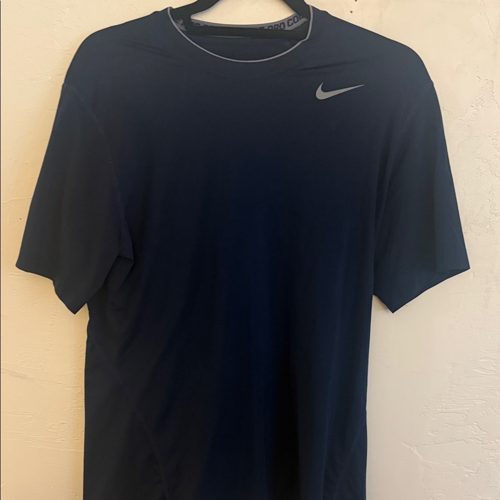 Nike Pro Fitted Men's Dark Blue Short Sleeve Tee